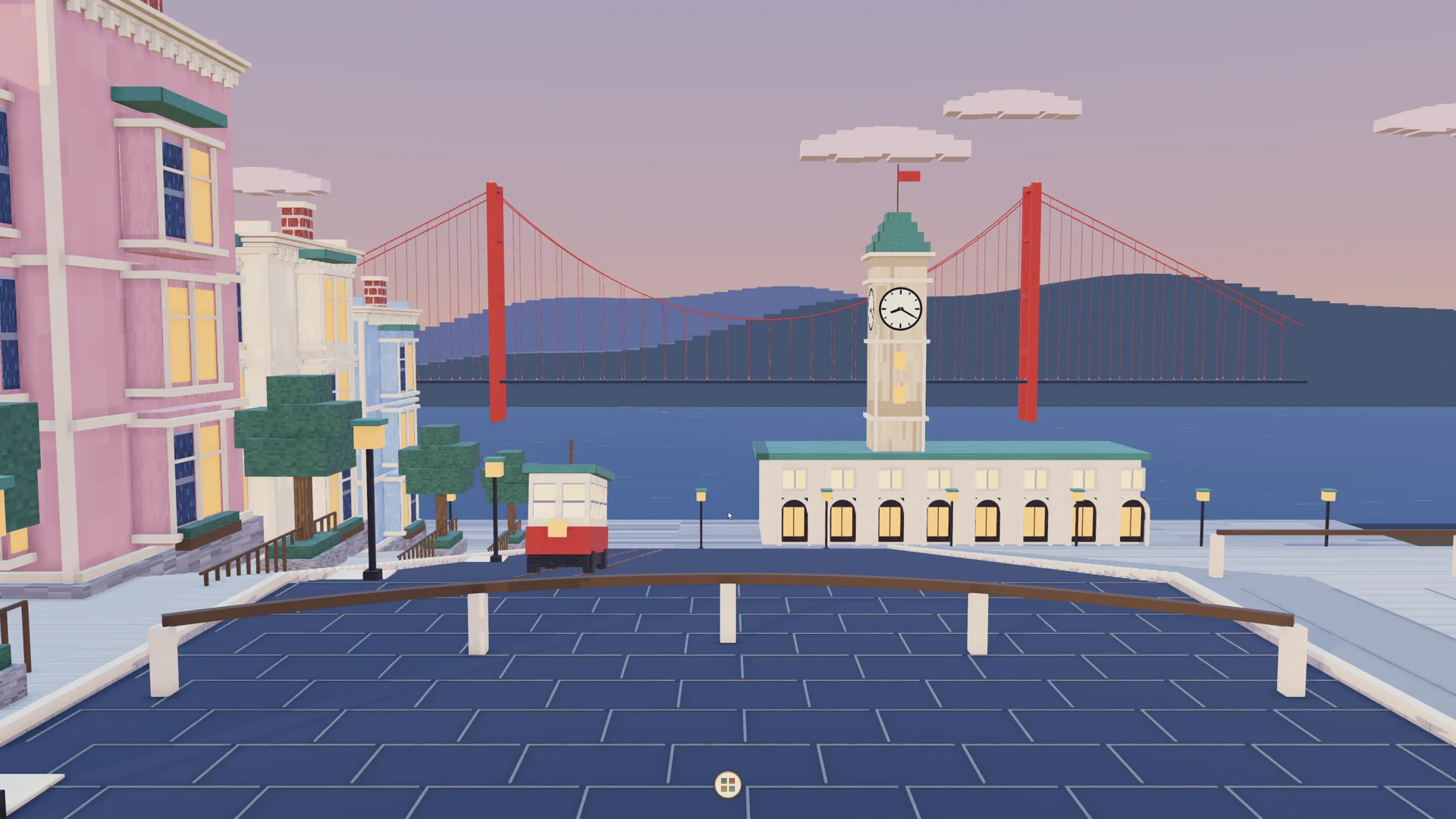 Starling’s 3D desktop shown as a waterfront city.